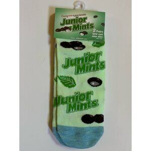 New Socks Junior Mints Fun Novelty Low Cut Unisex Adult Size fits most 2 pak